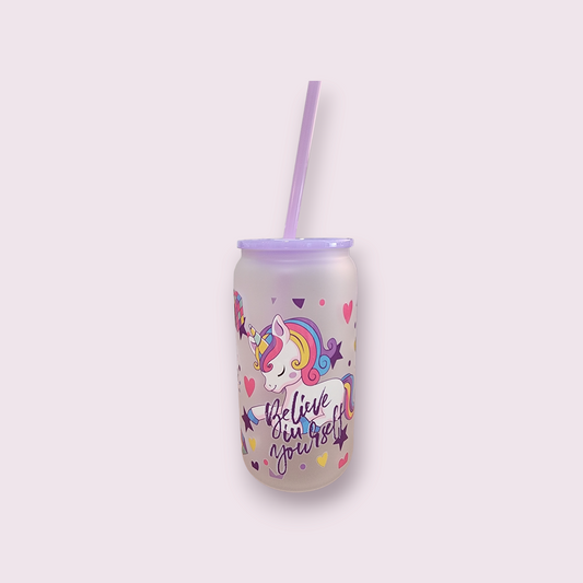 Unicorn Believe in yourself frosted cup