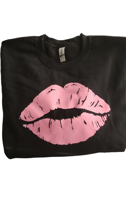 Pink lips Crewneck